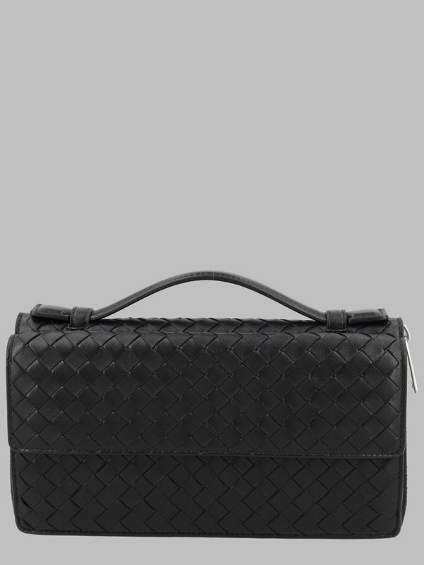 Cartera De Piel Trenzada Con Cremallera