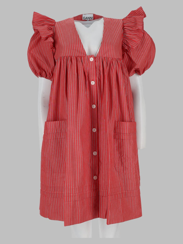 Mini Abito In Cotone A Righe
