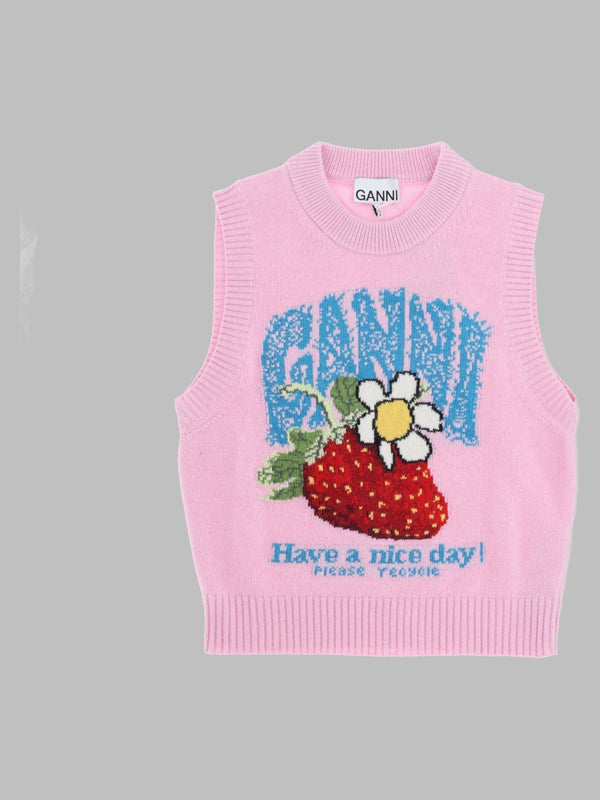 Gilet In Maglia Con Logo