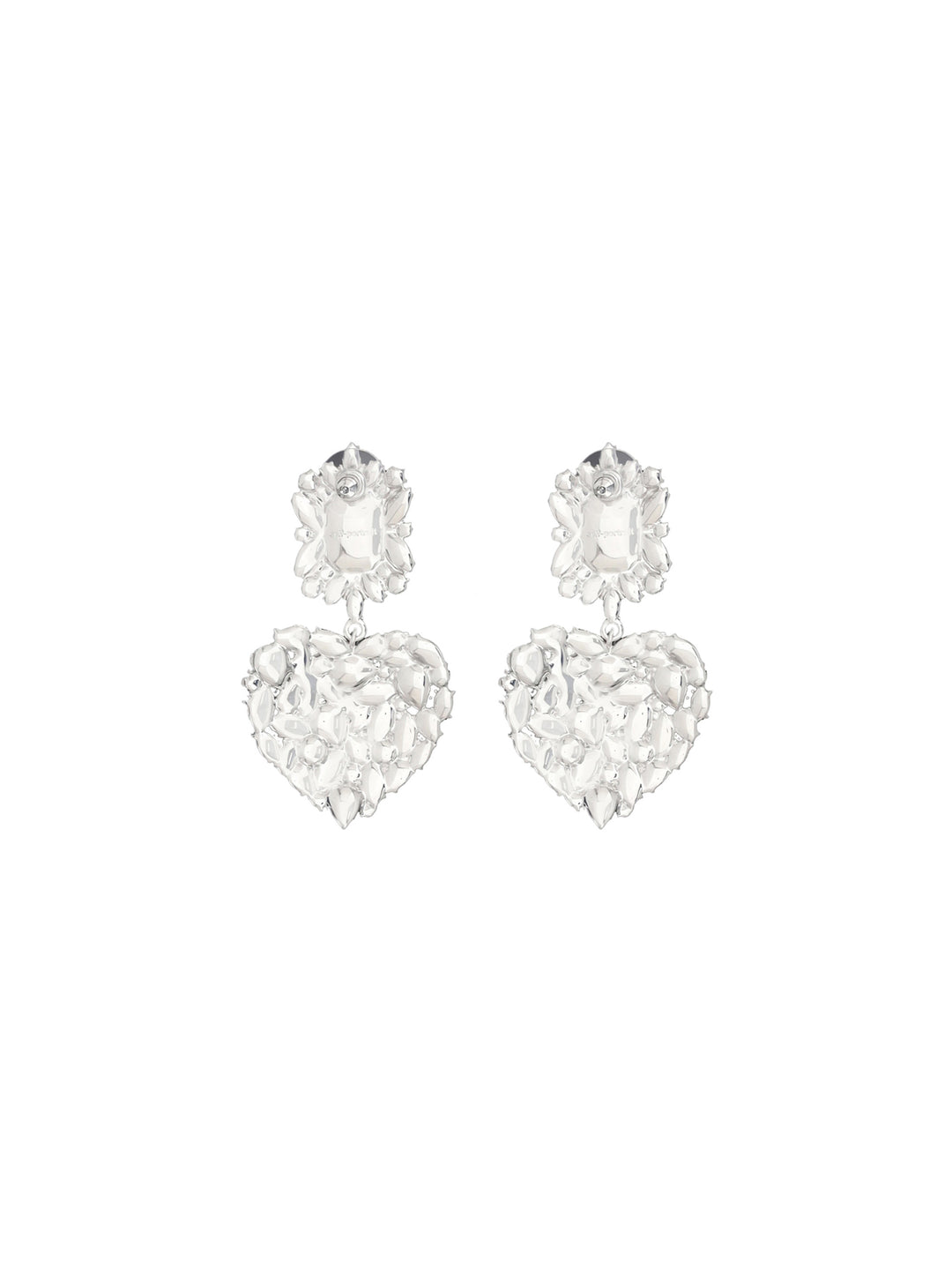 CRYSTAL HEART TIERED EARRINGS