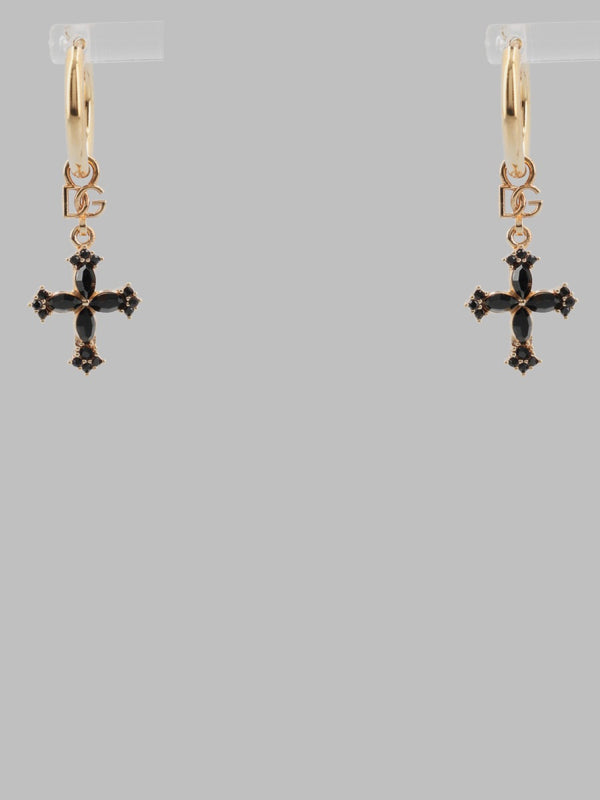 Pendientes Aro Con Cruces Y Strass