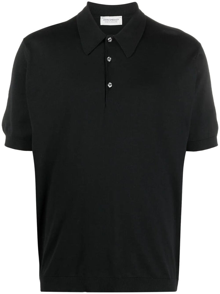 John Smedley Polo - Black | 223867d3ab3d7f3bf040d61fd10a7dbebe971d0d