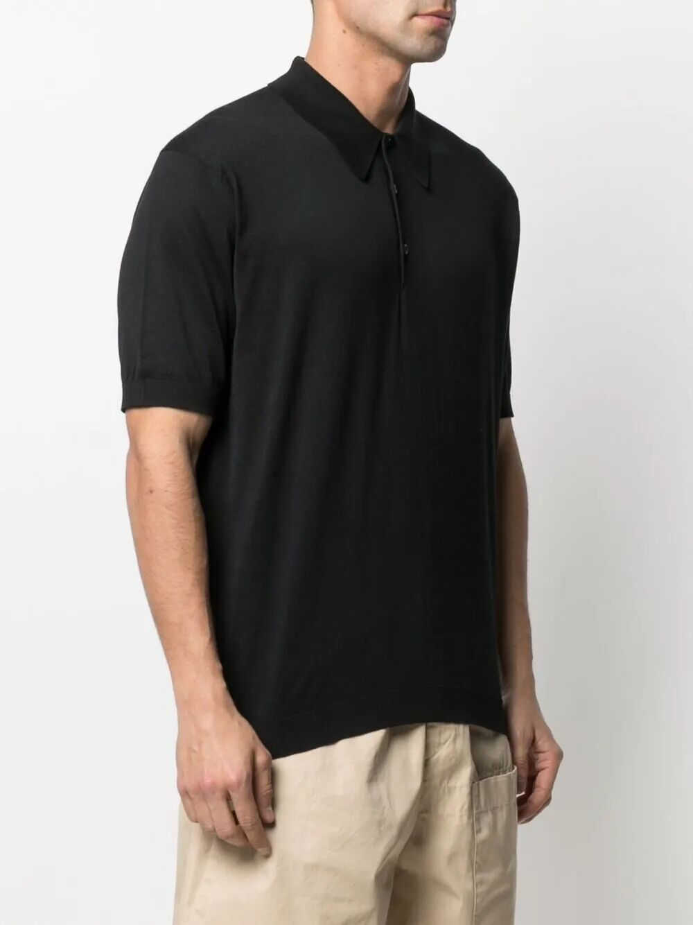 John Smedley Polo - Black | 7dd5126bec3088024508d8a5a382fbf917f99b32