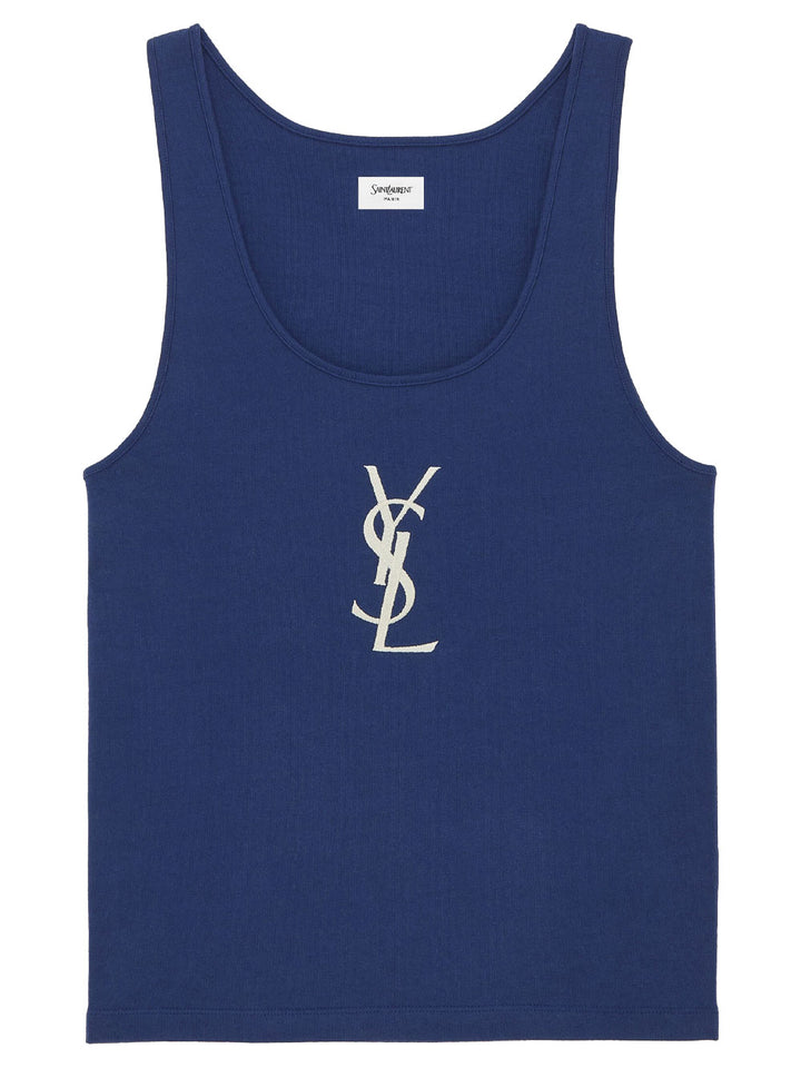 Saint Laurent Paris Tops - Blue | 6596b875a5595705030e30212feceb452dbdb516