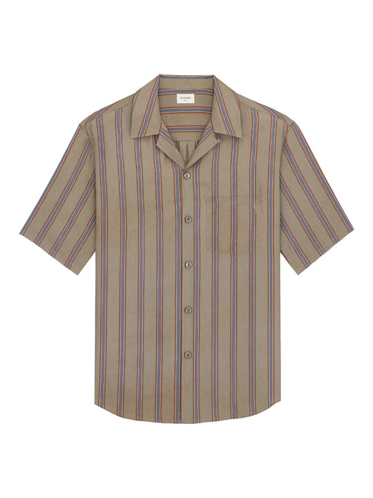 Cassandre Shirt In Striped Cotton Twill