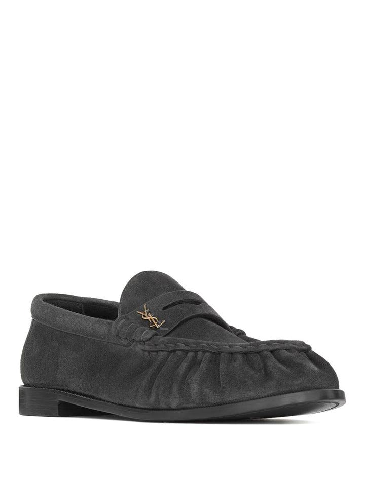 Saint Laurent Paris Loafers - Grey | 7347c72633f49ce0df99a0046f193997a9eddb81