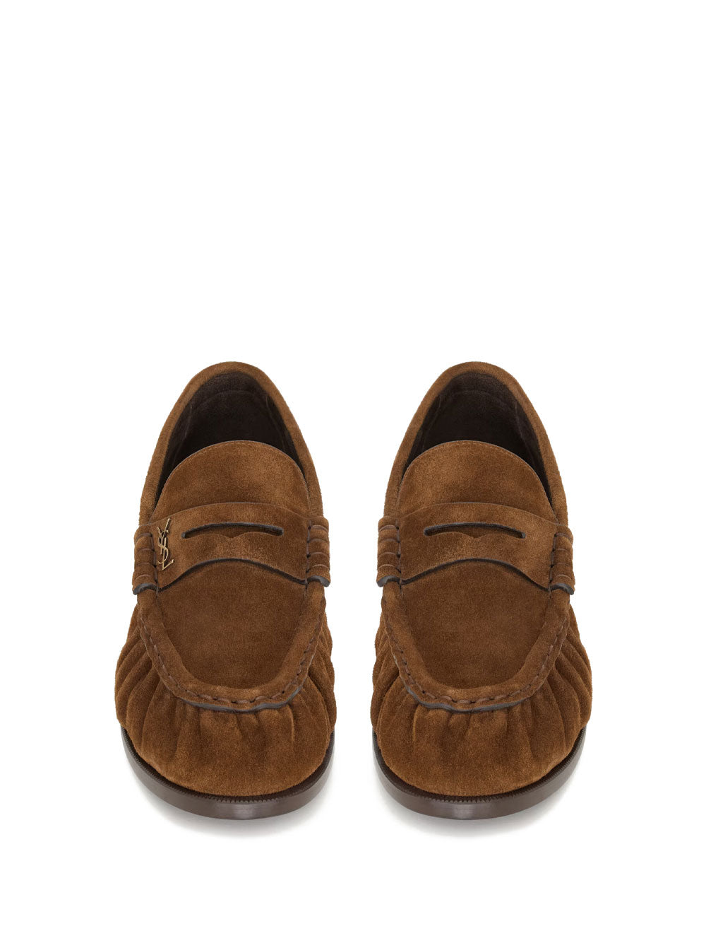 Saint Laurent Paris Loafers - Brown | ff33c7c5957ad6077e47a3163614d1e46e9e67a9