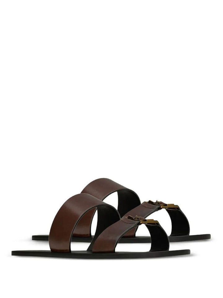 Saint Laurent Paris Sandals - Brown | 46e9ad6be1aa7752cfc6a55dc37c1d44d813944b