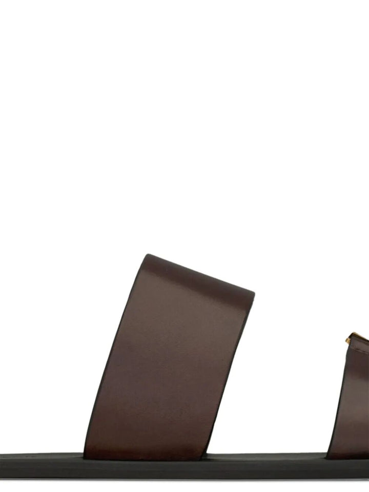 Saint Laurent Paris Sandals - Brown | 7131341b42cab2294eb1bcc1f7b56c15a39dbea5
