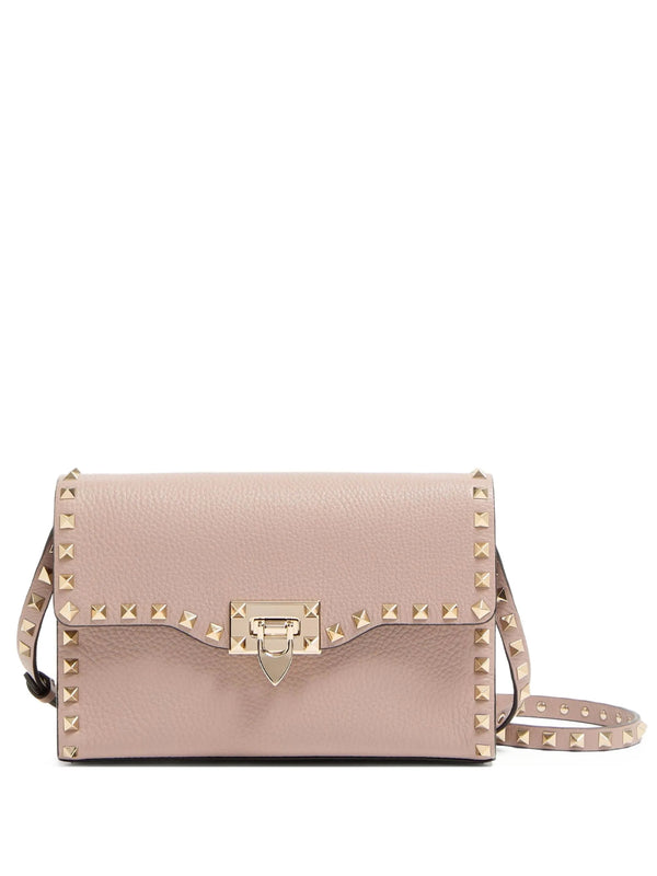 Rockstud Small Garnet Calfskin Crossbody Bag