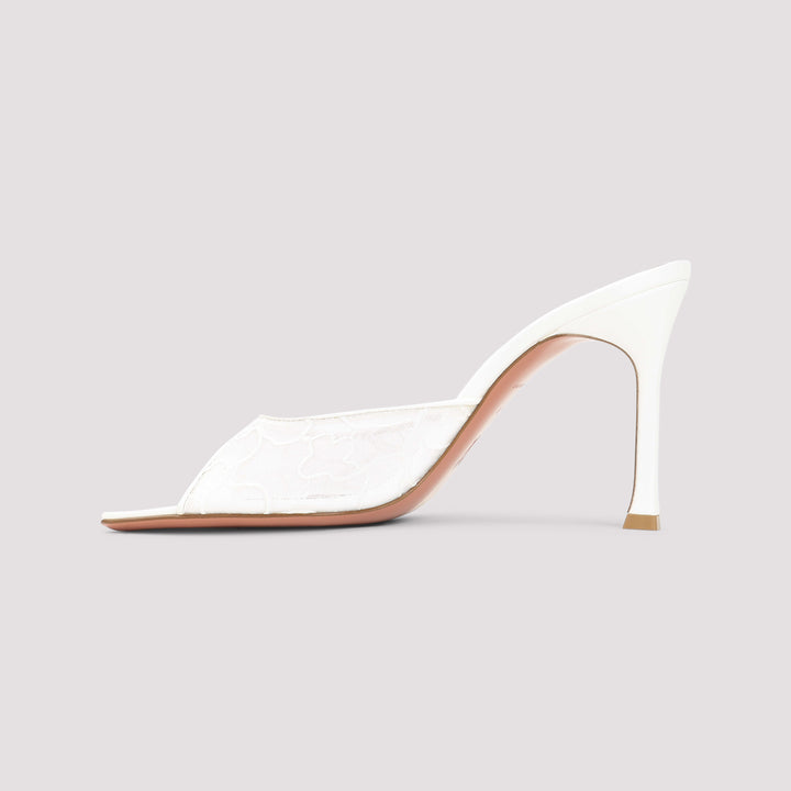 Amina Muaddi Mules - White | fd653b1797ec1cf9646a973b2bfc5802e58977f6