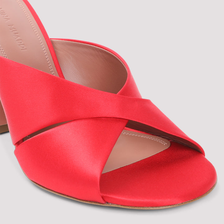 Amina Muaddi Mules - Red | 67d7a2b0b2703d690b19206e594db39621b3354b