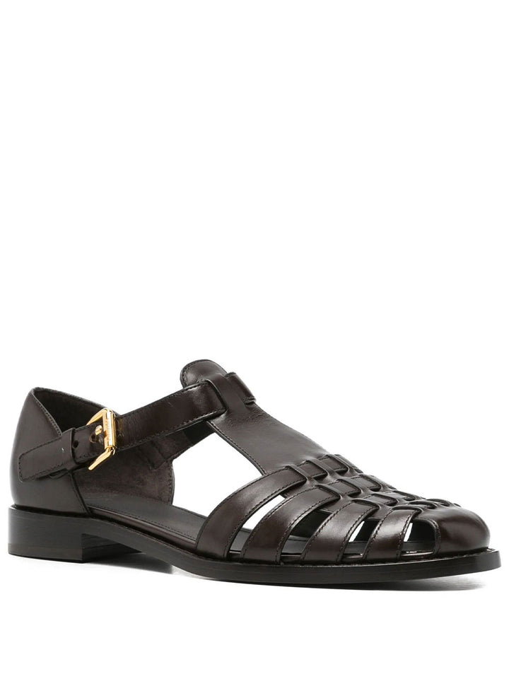 Amina Muaddi Mules - Brown | d870f3f629e89348ca8079f1726890f78dc41973