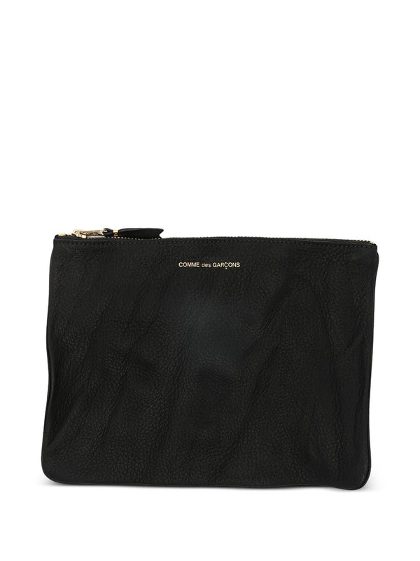 Washed Leather Wallet With Zip
