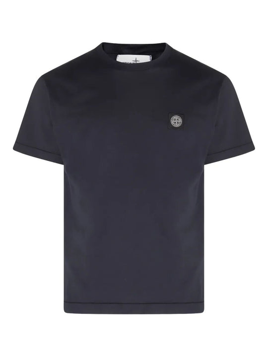 Slim Fit Cotton Jersey T-Shirt With Compass Patch