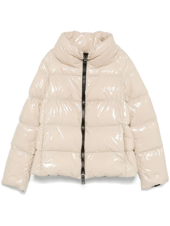 Glossy Finish Puffer Jacket