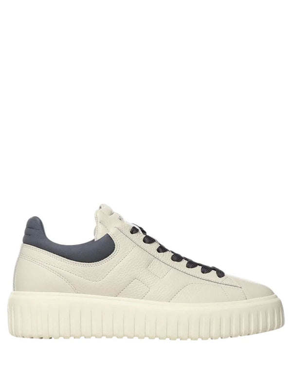H-Stripes Grained Leather Sneakers