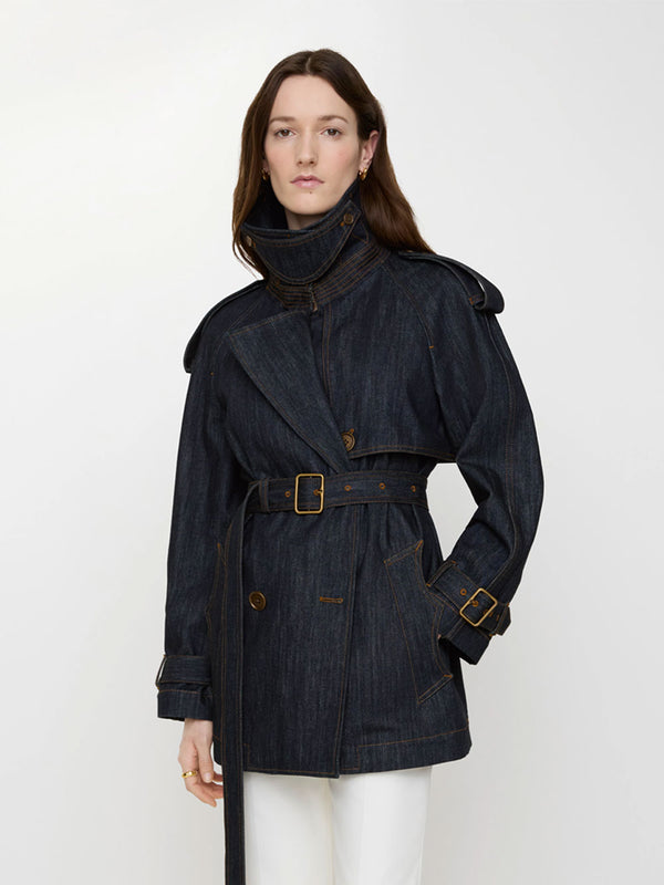 Short Denim Fitzrovia Trench Coat