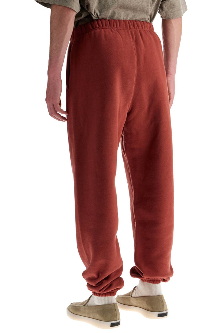 Loose Fit Sweatpants In Crimson Red Cotton