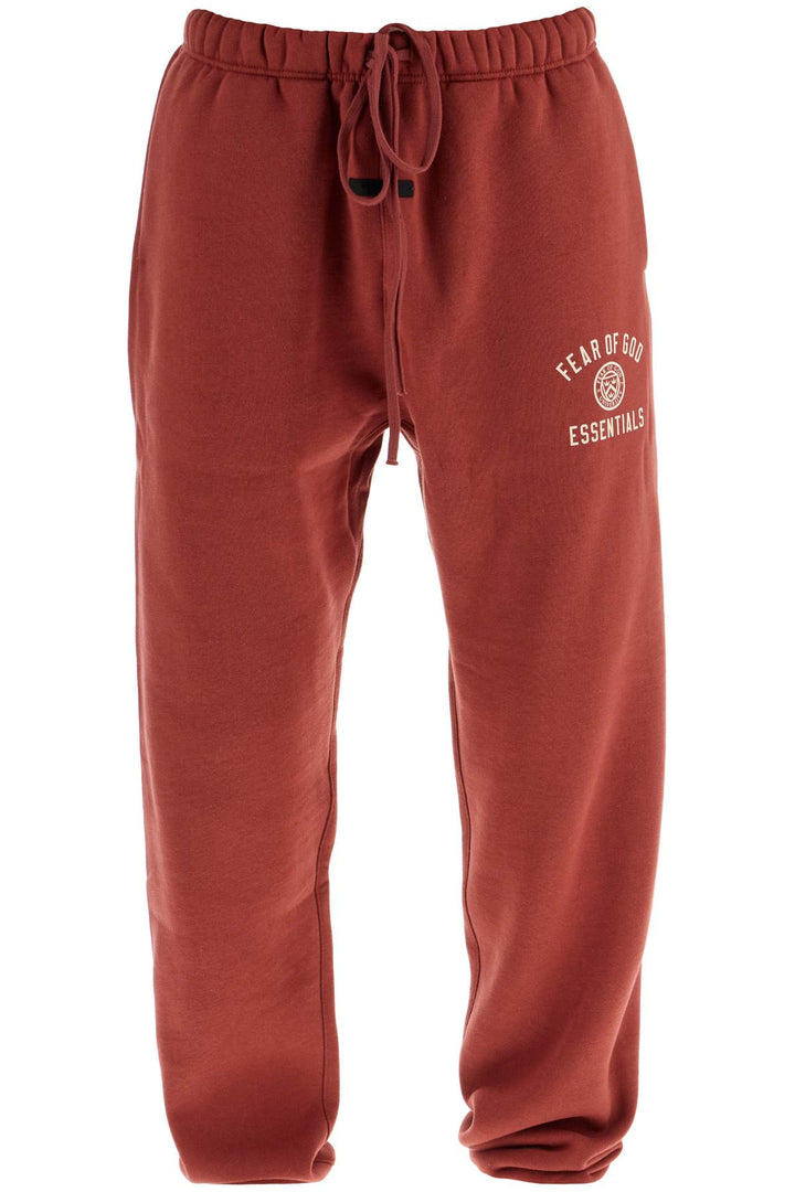 Loose Fit Sweatpants In Crimson Red Cotton