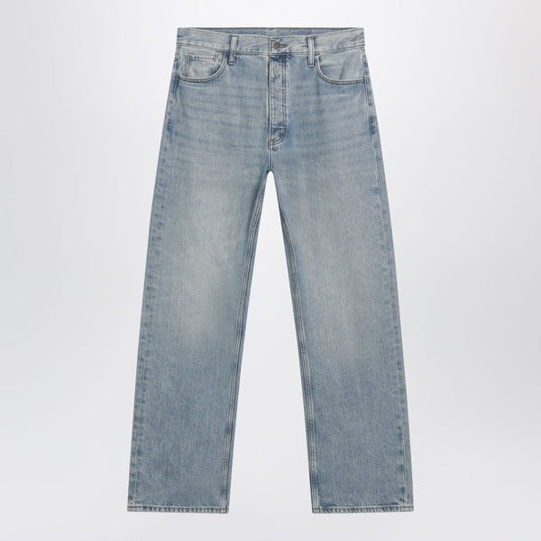 Light Blue Vintage-Effect Denim Jeans