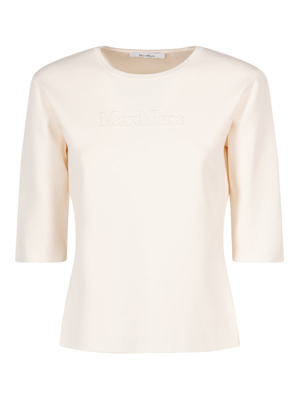 Knitted Jersey Short-Sleeved Top
