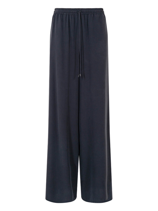 Wide-Fit Washed Silk Trousers