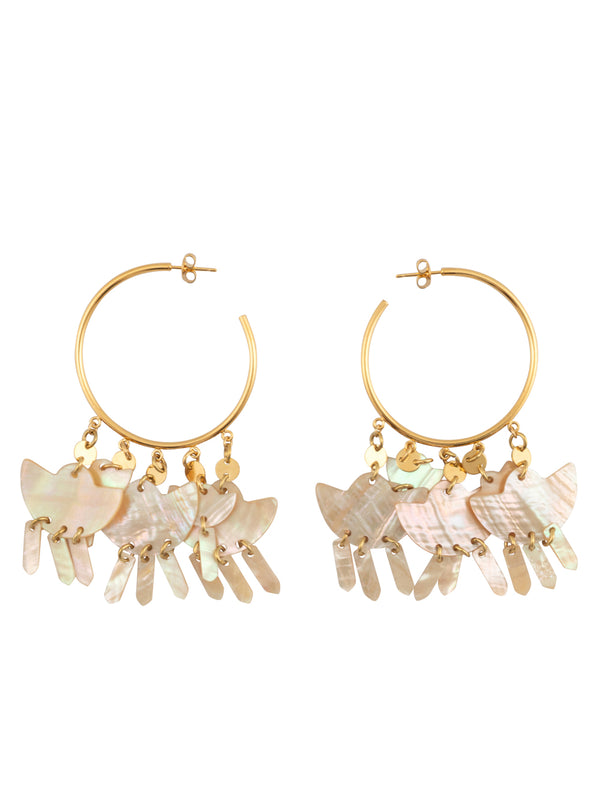 Seashell Large Hoops