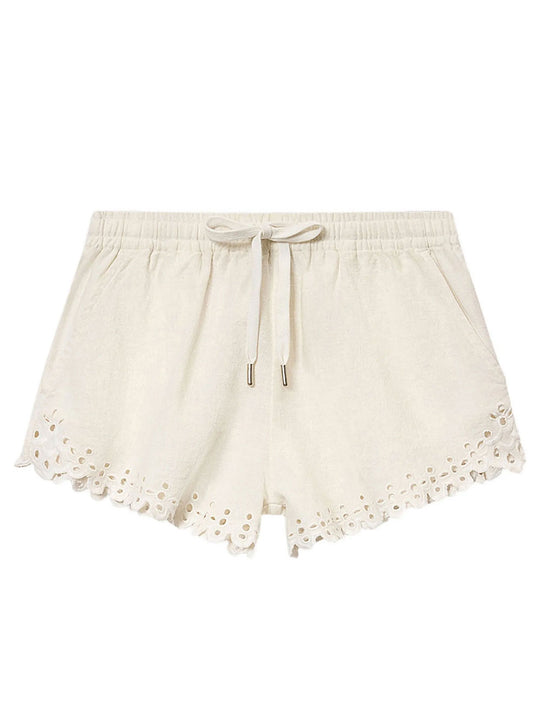 Balyme Openwork Embroidery Cotton Shorts