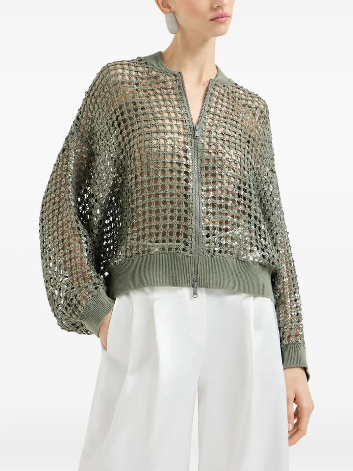 Brunello Cucinelli Cardigan - Green | 52b20fbe845124cbddf73f8ec2a1a5440d1918d8