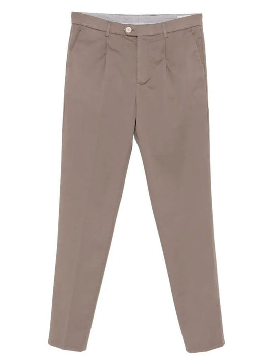 Pleated Cotton Trousers