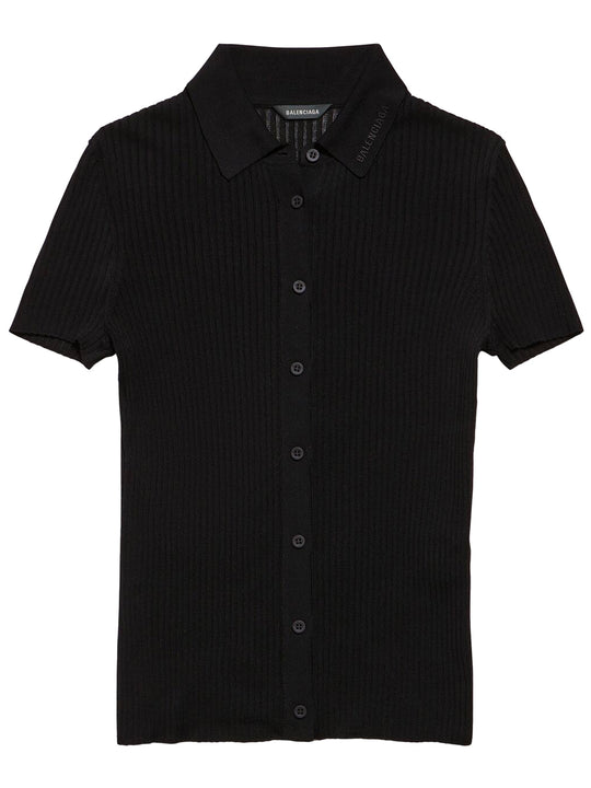Women`S Short Sleeve Shirt In Black