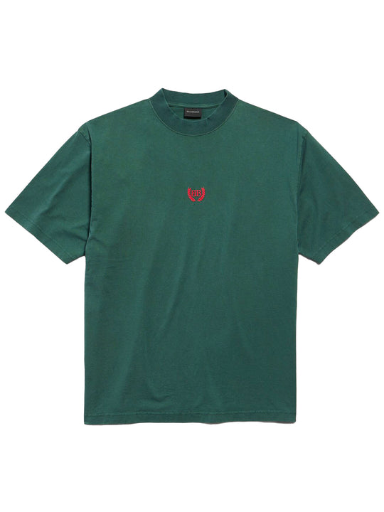 Men`S Laurel Classic Medium Fit T-Shirt In Dark Green/Red