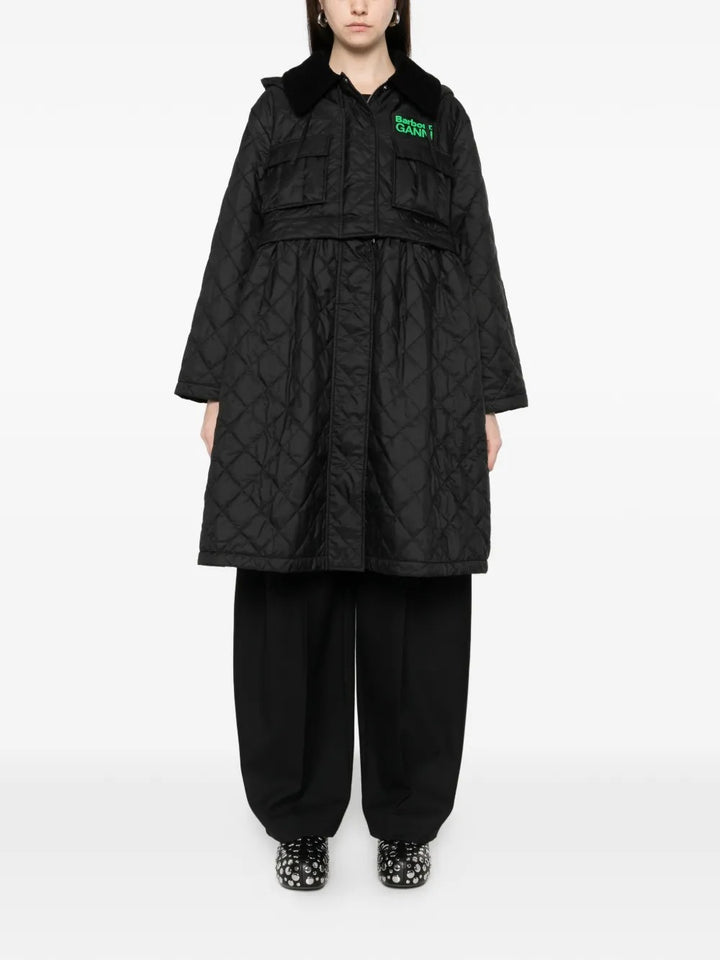 Ganni X Barbour Down jackets - Black | 153724cb7483e516fdd47114d681191b10ce0625