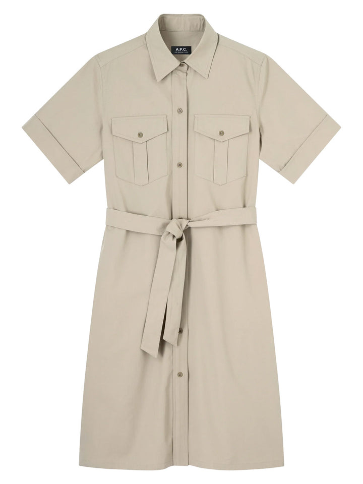 A.P.C. Mini dresses - Green | fede750b05764427b96a491bd053194da9eeb88b