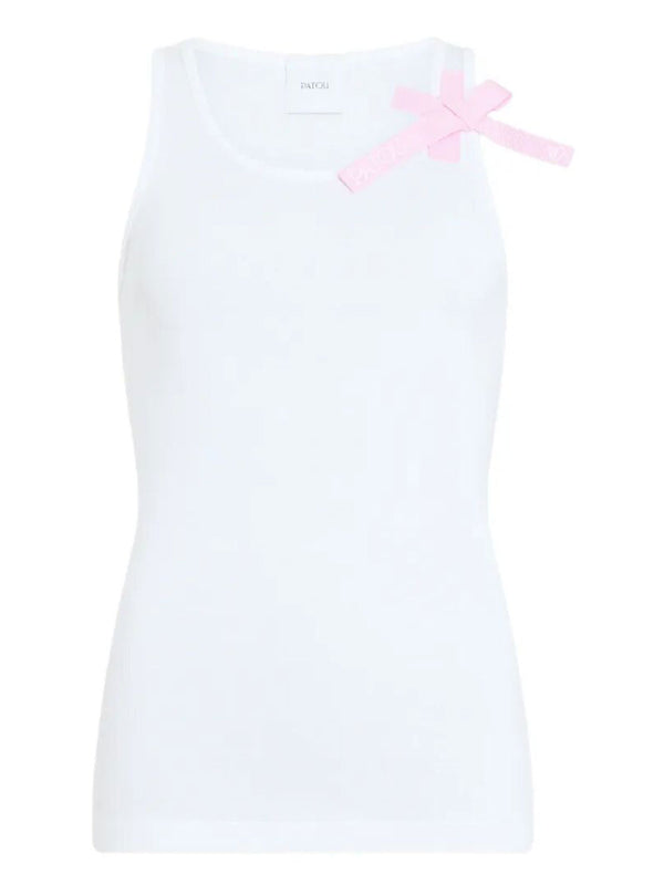 Bow-Detail Cotton Tank Top