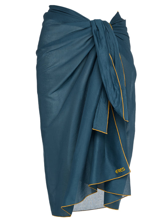Cabine Cotton Voile Sarong With Contrasting Border