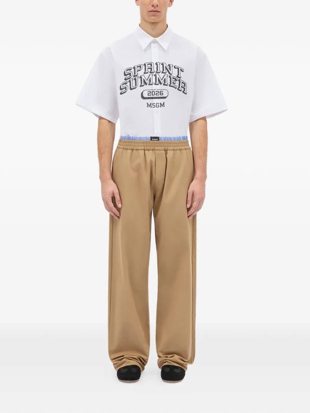 Msgm Wide leg - Nude & Neutrals | 85aebae1ccb15876d53c9daa0f390b5389e54cb3