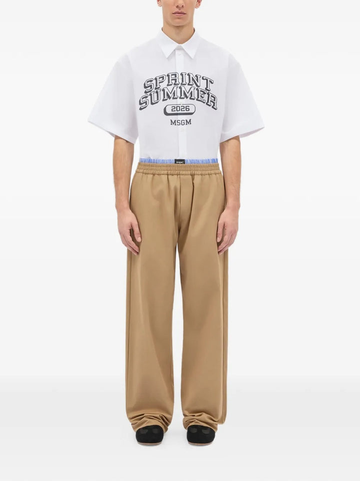 Msgm Wide leg - Nude & Neutrals | 85aebae1ccb15876d53c9daa0f390b5389e54cb3