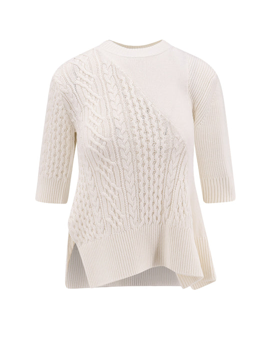 Asymmetrical Cotton Blend Sweater