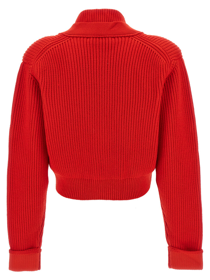 Cropped Cardigan Sweater, Cardigans Red