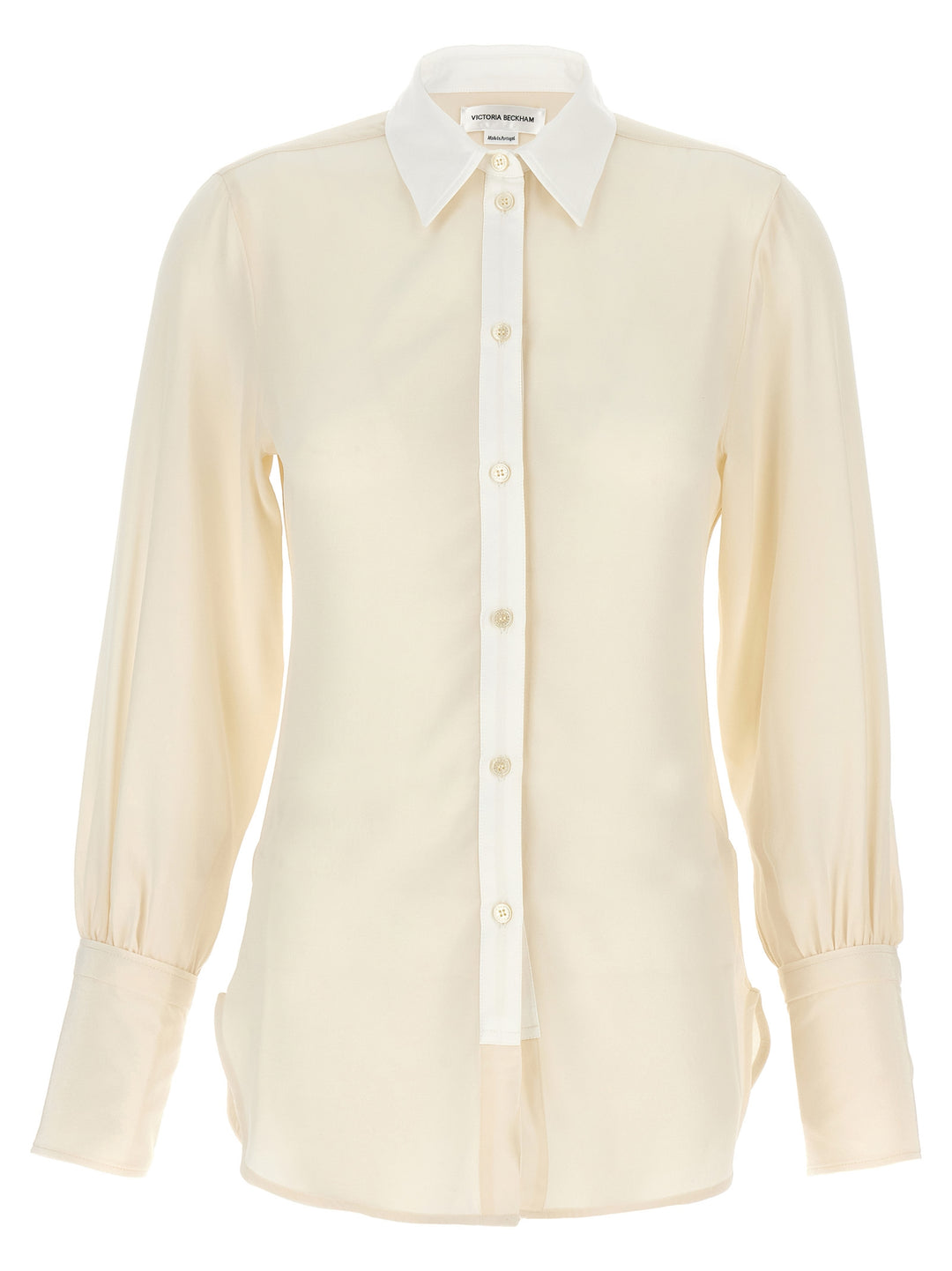 Shirt With Contrast Details Shirt, Blouse White