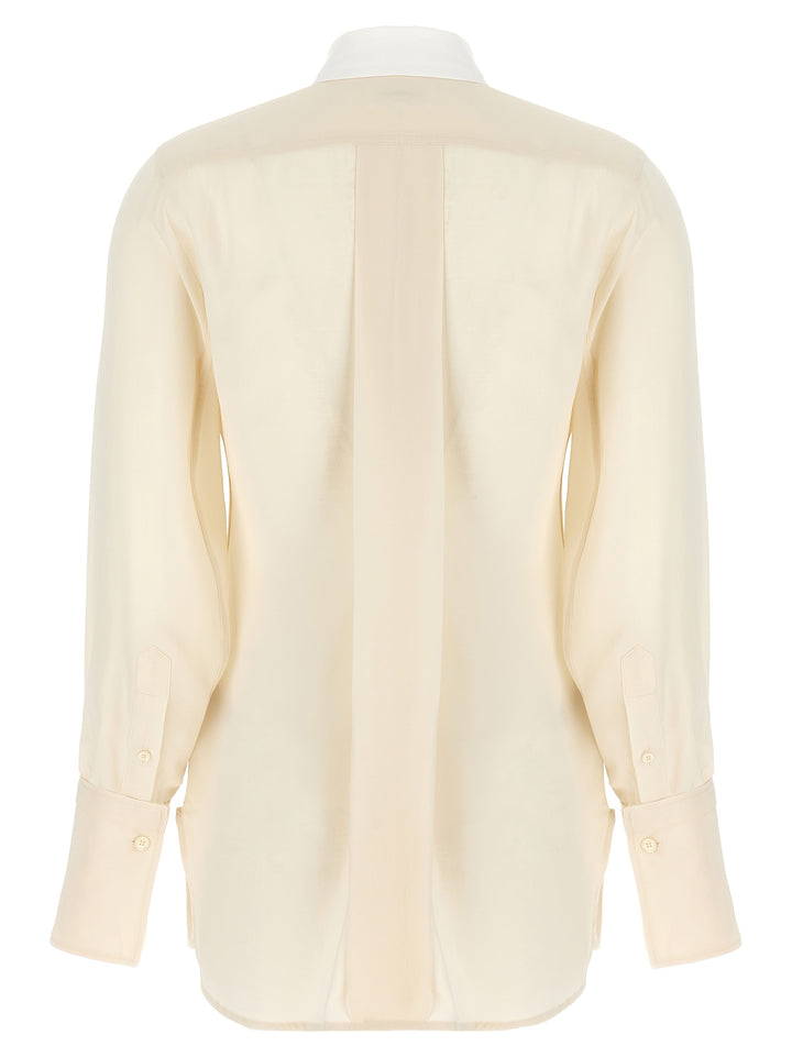 Shirt With Contrast Details Shirt, Blouse White