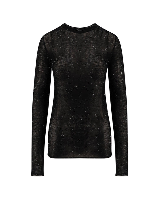 Pico Wool Top With Rhinestones