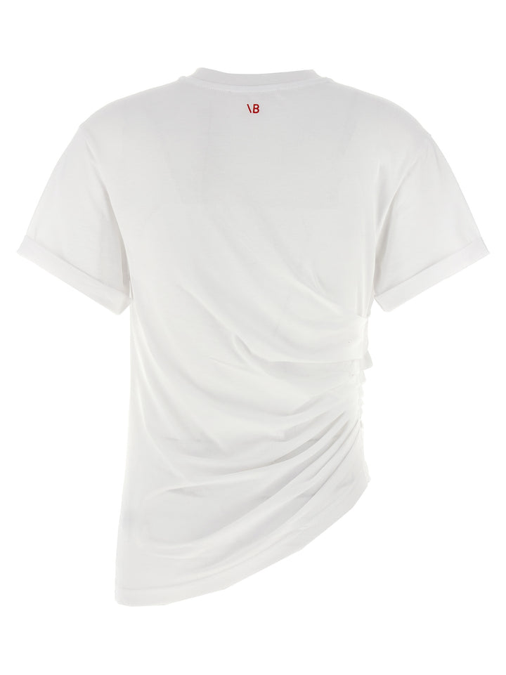 Victoria Beckham Gaathered T-shirt - White | 930d58a5de93d045e6d655c9e503cfdd82703fa0