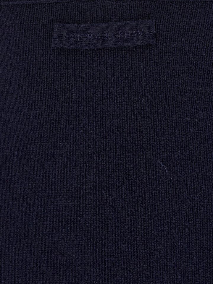Victoria Beckham V-Neck Yoke Detail Sweaters and Cardigans - Blue | 20de5fdfd47816f28af1746e64b543ce3e97d983