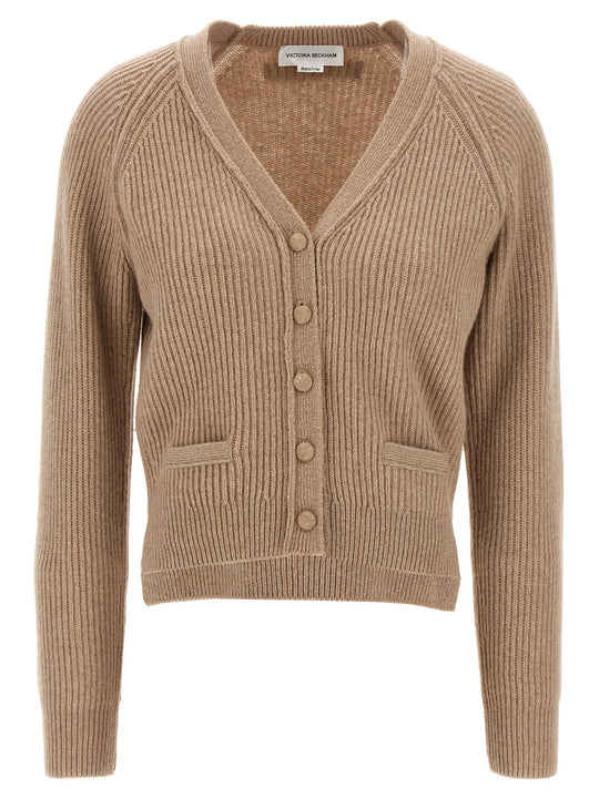 Stepped Hem Sweaters And Cardigans Beige