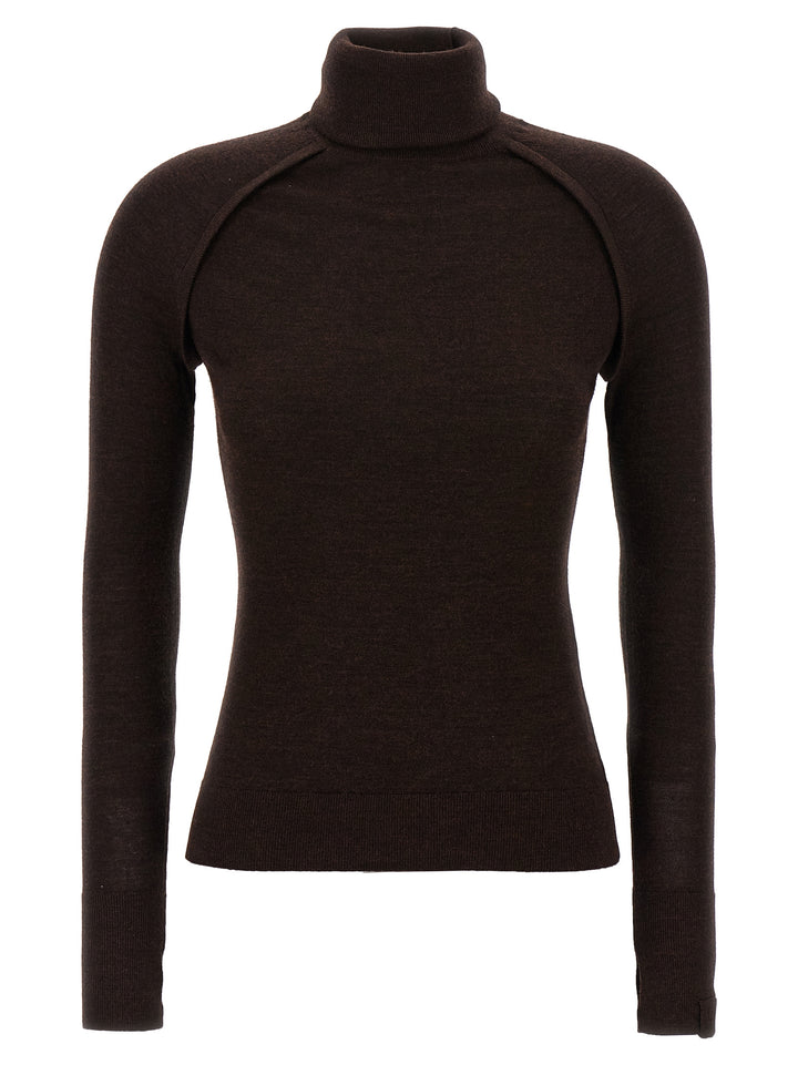 Victoria Beckham Piping Tops - Brown | 3da4710f551ddd2ab5b2c747fe2585b391980be7
