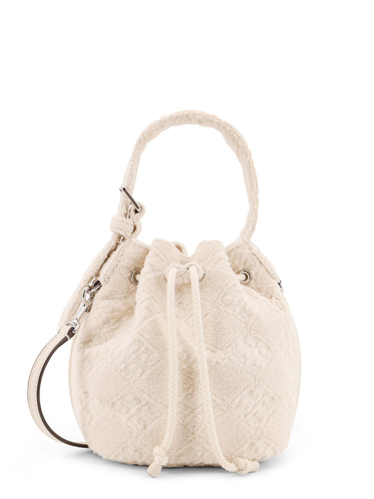 T Monogram Terry Mini Canvas Bucket Bag