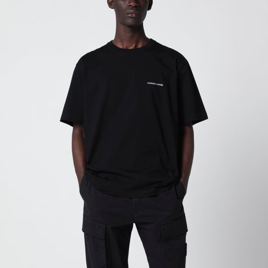 Black T-Shirt With Logo Print